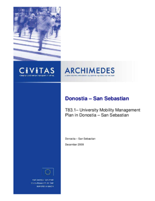 University Mobility Management Plan in Donostia - San Sebastian