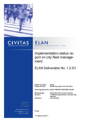 Implementation status report on city fleet management
