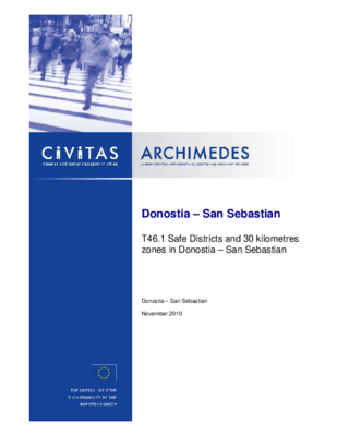 Safe Districts and 30 kilometres zones in Donostia – San Sebastian