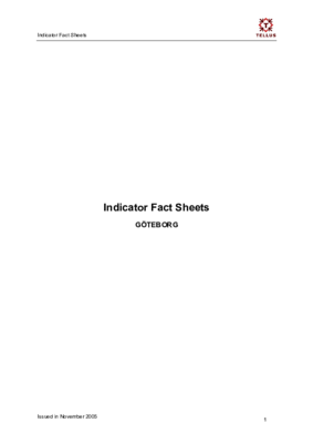 TELLUS Indicator Fact Sheets Göteborg