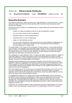 Evaluation Report: Efficient goods distribution in DSS
