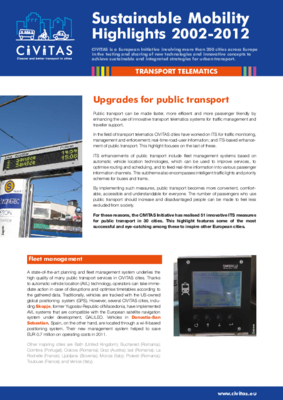 CIVITAS Highlight on ITS enhancement for public transport