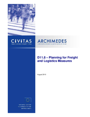 Planning for Freight and Logistics Measures