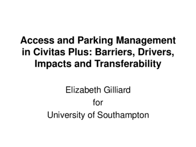 CIVITAS webinar on DMS, 25.03.2014: presentation Elizabeth Gilliard, CIVITAS POINTER