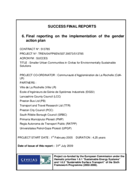 CIVITAS SUCCESS Final report on Gender Action Plan implementation