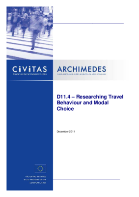 Researching Travel Behaviour and Modal Choice