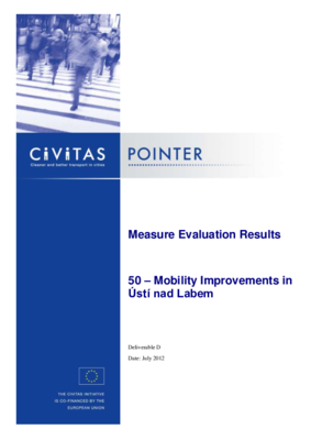 Measure Evaluation Results - 50 – Mobility Improvements in Ústí nad Labem