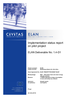 Implementation status report on pilot projects
