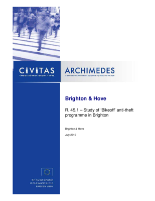Study of ‘Bikeoff’ anti-theft programme in Brighton & Hove