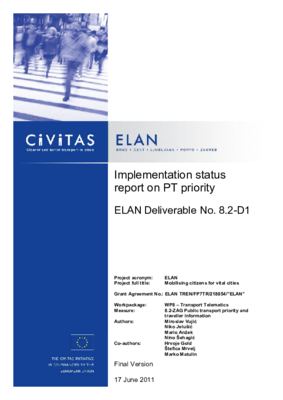 Implementation status report on PT priority