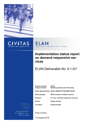 Implementation status report on demand responsive services