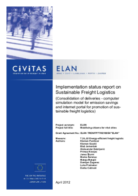 Implementation status report on sustainable freight logistics