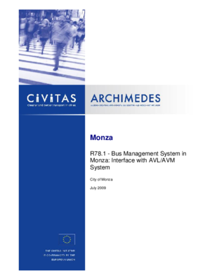 Bus Management System in Monza: Interface with AVL/AVM System
