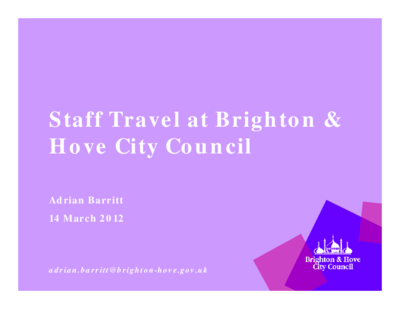 Local council staff travel plans