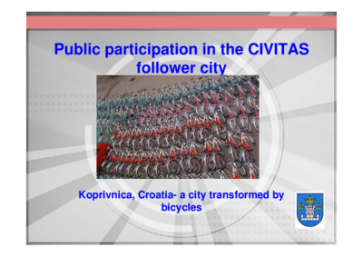 Public Participation in a CIVITAS follower city (Koprivnica)
