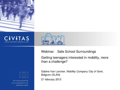 Reflecting on travel behaviour in secondary schools - Ghent (Belgium)