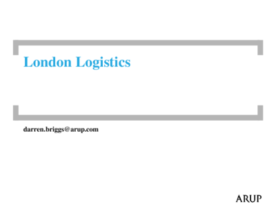 Sustainable Logistics for Regent Street (London)
