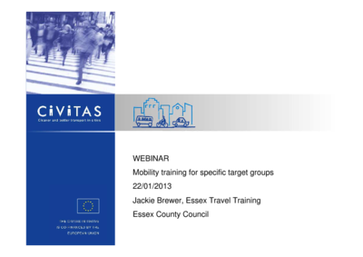 Travel training for people with additional needs - presentation