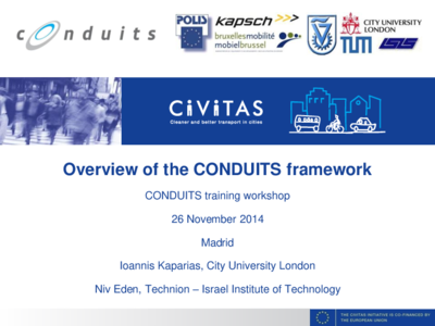 Training CONDUITS Overview of the framework