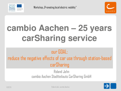 Cambio Aachen - Carsharing with e-cars_ Roland Jahn