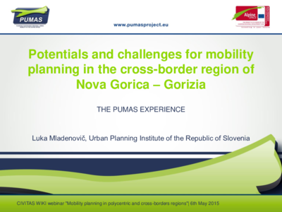 Potentials and challenges for mobility planning in the cross-border region of Nova Gorica – Gorizia