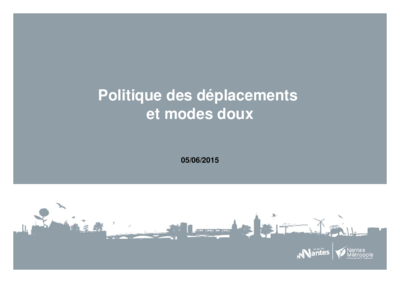 Politique modes actifs de Nantes Métropole : du PDU à la mise en oeuvre