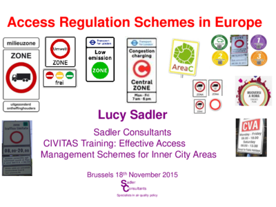 Training Access Management - 2 European overview Access Regulation Schemes - SADLER