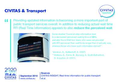 CIVITAS QUOTES: Real time information in public transport services