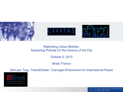 - Rethinking Urban Mobility: Establishing Sustainable Policy for the Century of the City
