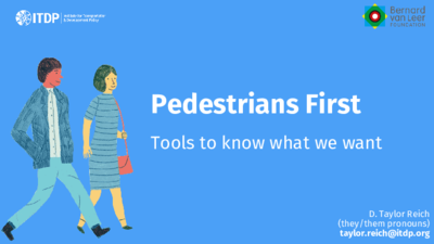 Mobility Match #1 - Pedestrians First Presentation