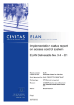 Implementation status report on access control system