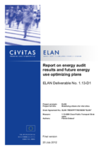 Report on energy audit results and future energy use optimizing plans