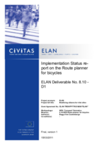 Implement status report on the routeplanner for bicycles