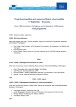 Urban Transport Conference Final Programme