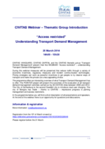 Access Restricted - understanding TDM - Programme