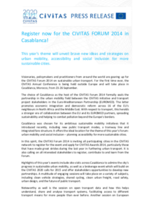 Register now for the CIVITAS FORUM 2014 in Casablanca!