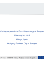 Cycling as part of the E-mobility strategy of Stuttgart_Wolfgang Forderer