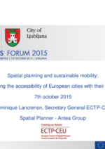Spatial planning and sustainable mobility: Improving the accessibility of European cities with their citizens