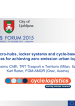 Shared micro-hubs and locker systems for improving last-mile and cycle-based distribution in cities