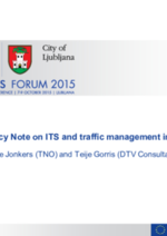 Guidance for using ITS and traffic management in cities