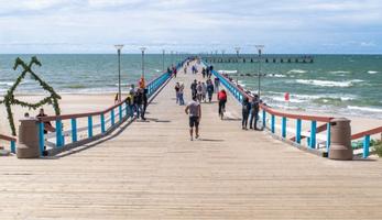 Image of a Palanga beach and boardwalk