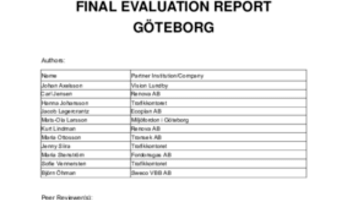 Final Evaluation Report Göteborg
