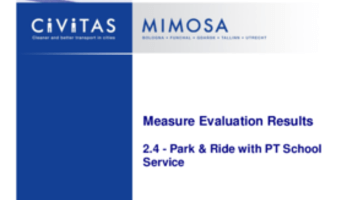 P&R and School Service Evaluation Report
