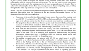 Evaluation Changing Parking Behaviour