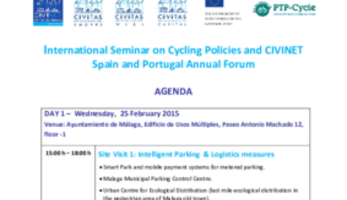 Final agenda of the International Seminar on Cycling Policies and the CIVINET Spain and Portugal Annual Forum