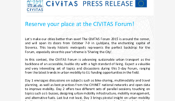Reserve your place at the CIVITAS Forum!