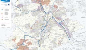 2MOVE2 Map of the recommended HGV network in Stuttgart