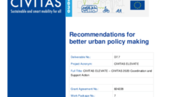 Recommendations for better urban policy making