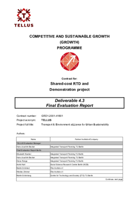 Evaluation and the TELLUS Project Evaluation and the TELLUS Project