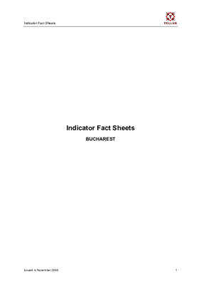 TELLUS Indicator Fact Sheets Bucharest